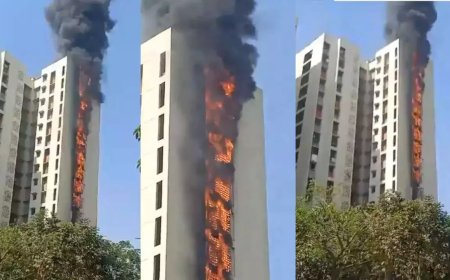 डोंबिवली की ऊंची इमारतों में लगी आग !