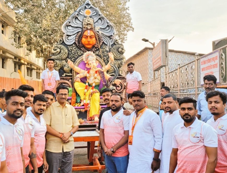 कुर्ला में माघी गणेश का जुलूस निकालकर स्वागत किया गया