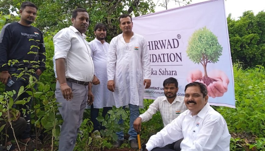 आशिर्वाद फाऊँडेशन द्वारा वृक्षारोपण एवं स्वतंत्रता दिवस समारोह